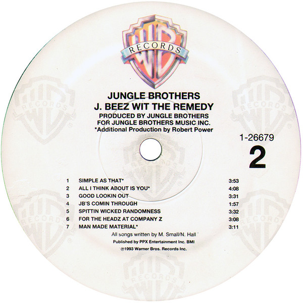 Jungle Brothers - J. Beez Wit The Remedy | Warner Bros. Records (1-26679) - 4 Jungle Brothers - J. Beez Wit The Remedy | Warner Bros. Records (1-26679) - 4