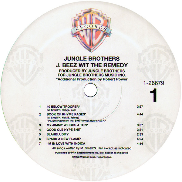 Jungle Brothers - J. Beez Wit The Remedy | Warner Bros. Records (1-26679) - 3 Jungle Brothers - J. Beez Wit The Remedy | Warner Bros. Records (1-26679) - 3