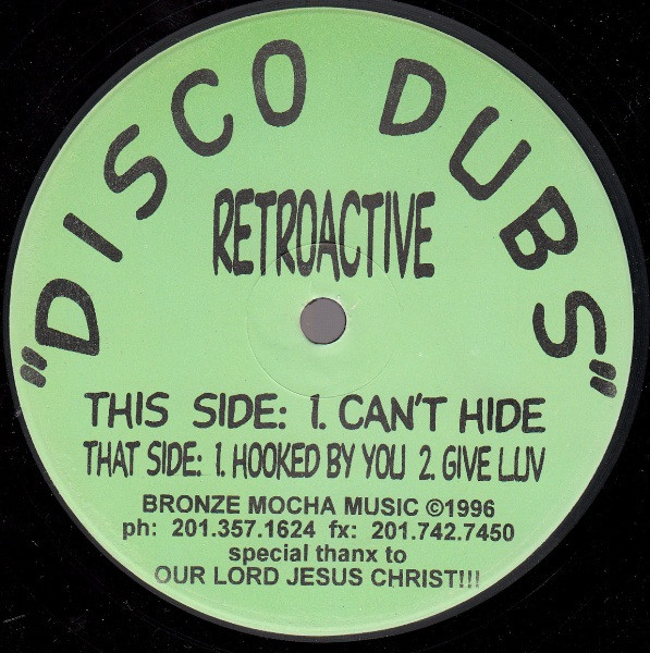 Retroactive - Disco Dubs | Bronze Mocha Music (BMM 123) - main Retroactive - Disco Dubs | Bronze Mocha Music (BMM 123) - main