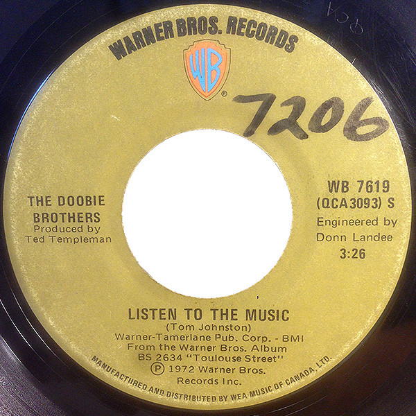 The Doobie Brothers - Listen To The Music | Warner Bros. Records (WB 7619) - main