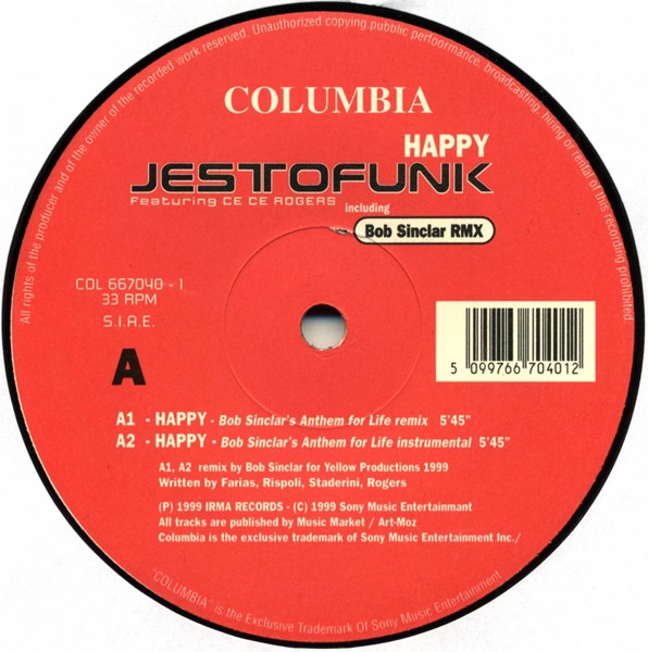 Jestofunk - Happy | Columbia (COL 667040 1) - 2 Jestofunk - Happy | Columbia (COL 667040 1) - 2