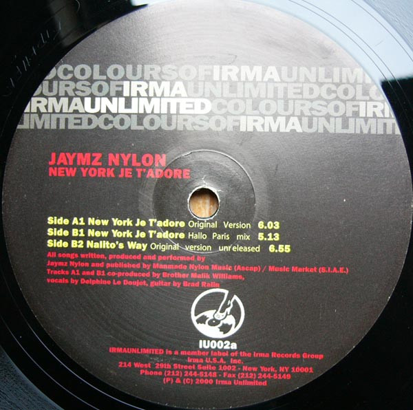 Jaymz Nylon - New York Je T'Adore | Irma Unlimited (IU002)