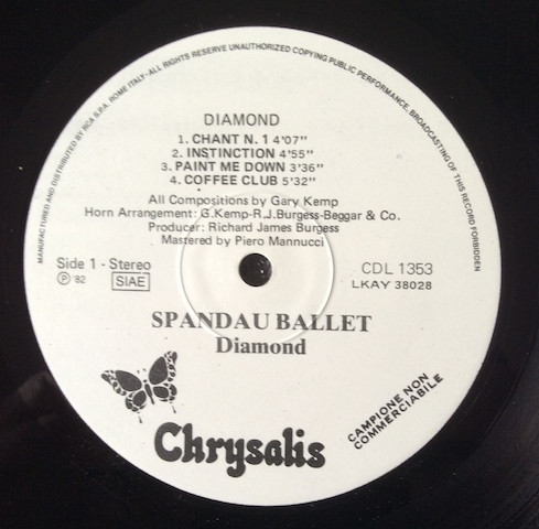 Spandau Ballet - Diamond | Chrysalis (CDL 1353) - 3