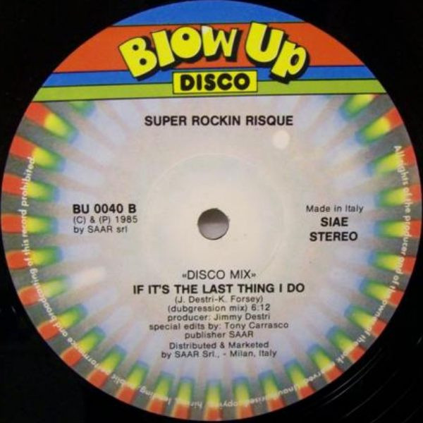 Risqué - If It's The Last Thing I Do | Blow Up Disco (BU 0040) - 4