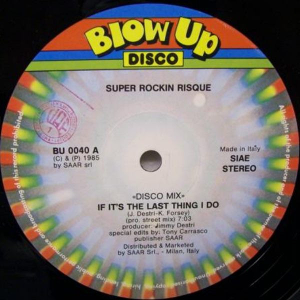 Risqué - If It's The Last Thing I Do | Blow Up Disco (BU 0040) - 3