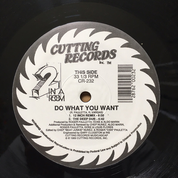 2 In A Room - Do What You Want / Take Me Away | Cutting Records (CR-232) - 4 2 In A Room - Do What You Want / Take Me Away | Cutting Records (CR-232) - 4