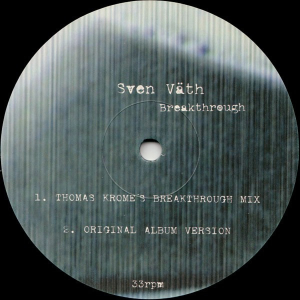 Sven Väth - Breakthrough | Virgin (7243 8 953386 6) - 4