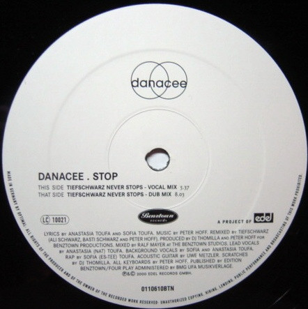 Danacee - . Stop (The Tiefschwarz Remixes) | Benztown Records (0110610BTN)