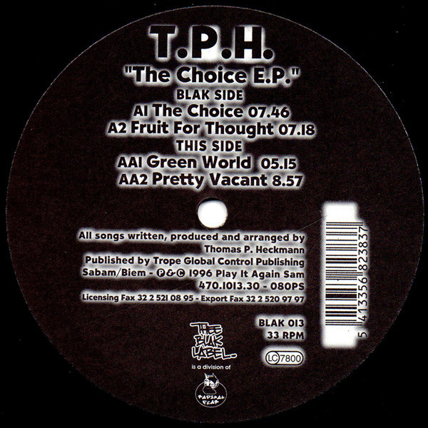 Thomas P. Heckmann - The Choice E.P. | Thee Blak Label (BLAK 013) - main Thomas P. Heckmann - The Choice E.P. | Thee Blak Label (BLAK 013) - main