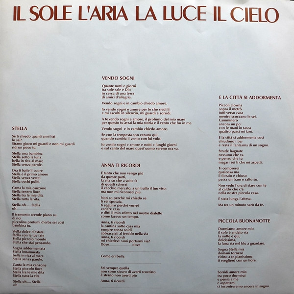 Il Sole L'Aria La Luce Il Cielo