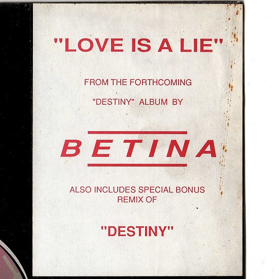 Betina - Love Is A Lie | Requestline Records (RR-558) - 3 Betina - Love Is A Lie | Requestline Records (RR-558) - 3