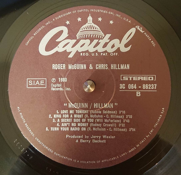 McGuinn & Hillman - McGuinn - Hillman | Capitol Records (3c 064 86237) - 4 McGuinn & Hillman - McGuinn - Hillman | Capitol Records (3c 064 86237) - 4