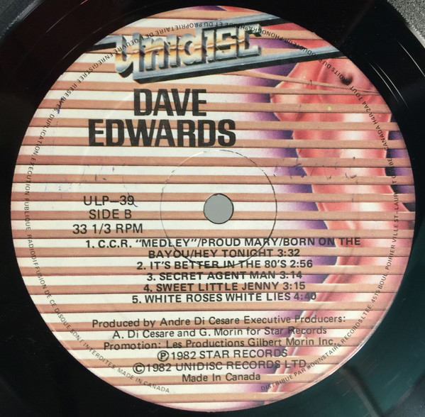 Dave Edwards - Rock'N'Roll Favorites And More | Unidisc (ULP 39) - 4 Dave Edwards - Rock'N'Roll Favorites And More | Unidisc (ULP 39) - 4