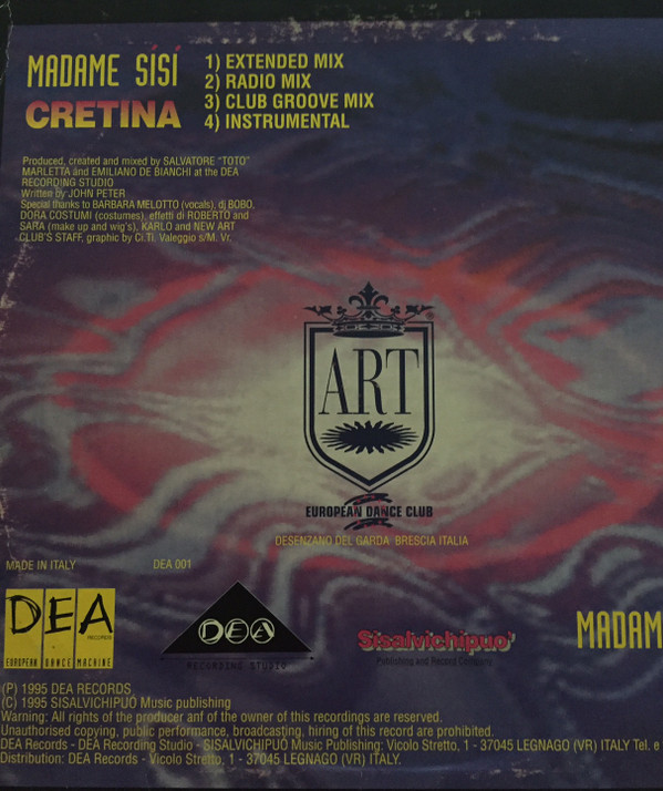 Madame Sísí - Cretina | Dea Records (DEA 001) - 2