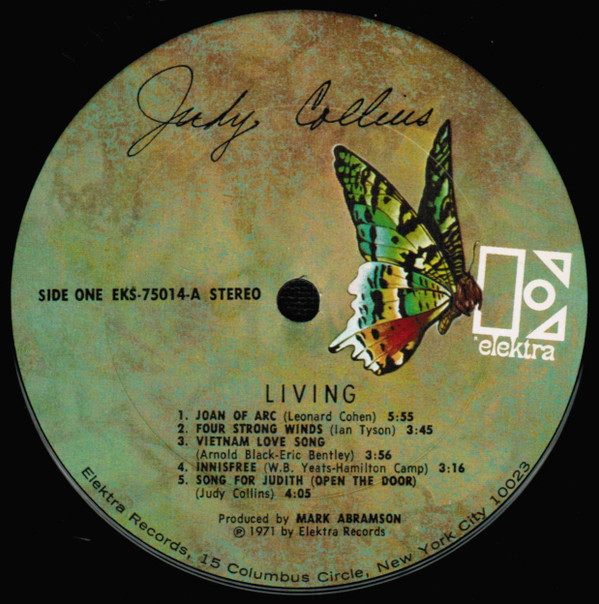 Judy Collins - Living | Elektra (EKS-75014) - 4 Judy Collins - Living | Elektra (EKS-75014) - 4