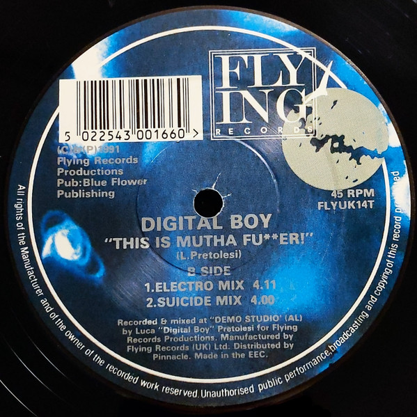Digital Boy - This Is Mutha F**ker! | Flying Records (FLY UK 14T) - 4