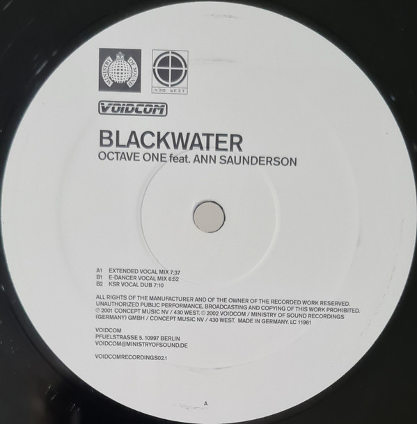 Octave One Feat. Ann Saunderson - Blackwater | Voidcom (VOIDCOMRECORDINGS02) - 5