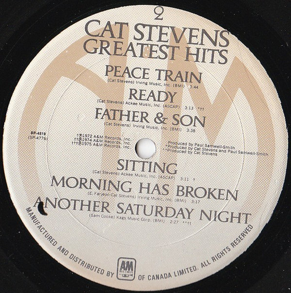 Cat Stevens - Greatest Hits | A&M Records (SP-4519) - 4