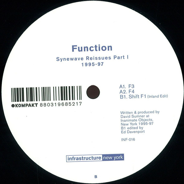 Function - Synewave Reissues Part I (1995-97) | Infrastructure New York (INF-016)