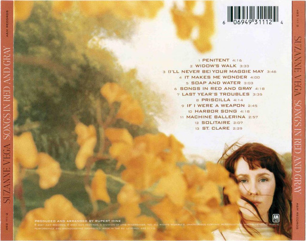 Suzanne Vega - Songs In Red And Gray | A&M Records (493 111-2) - 2