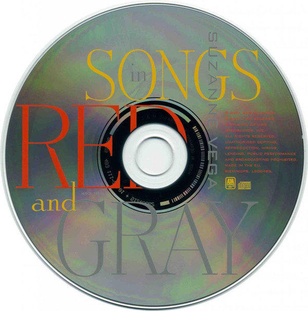 Suzanne Vega - Songs In Red And Gray | A&M Records (493 111-2) - 3