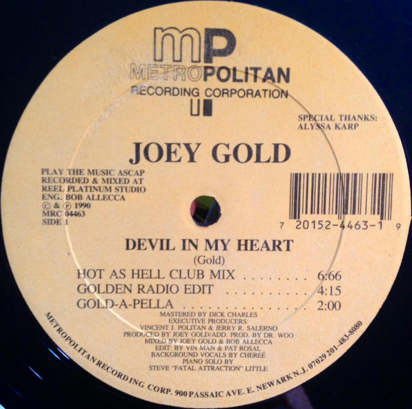 Joey Gold - Devil In My Heart | Metropolitan Recording Corporation (MRC 04463) - main