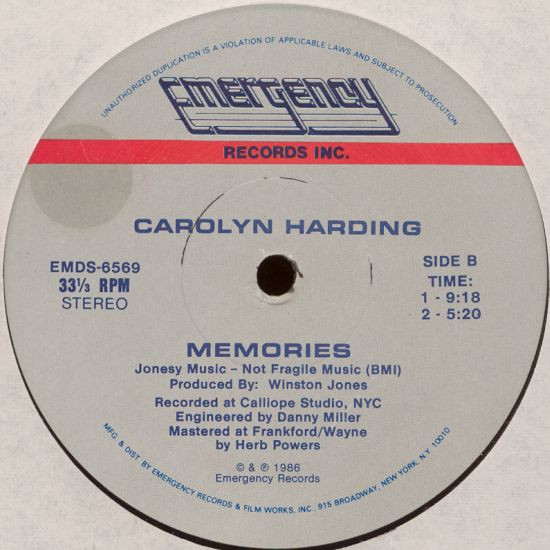 Carolyn Harding - Memories | Emergency Records (EMDS-6569) - main Carolyn Harding - Memories | Emergency Records (EMDS-6569) - main