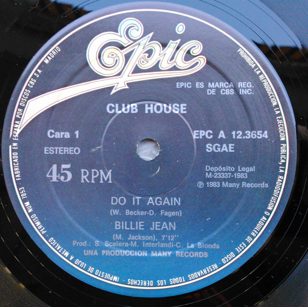 Club House - Do It Again (Medley With Billie Jean) | Epic (EPC A 12.3654) - 4