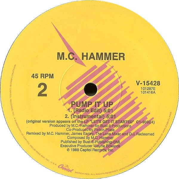 MC Hammer - Pump It Up | Capitol Records (V-15428) - 2 MC Hammer - Pump It Up | Capitol Records (V-15428) - 2