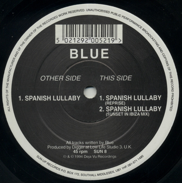 Blue - Spanish Lullaby | Sun-Up Records (SUN 8) - main