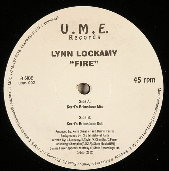 Lynn Lockamy - Fire | U.M.E. Records (ume- 002) - main