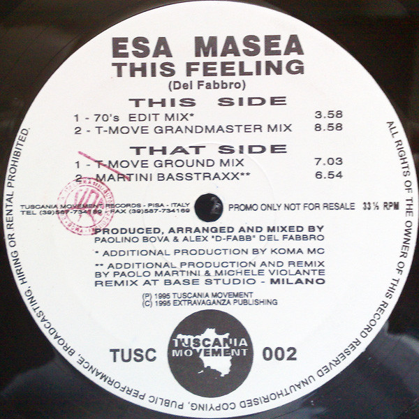 Esa Masea - This Feeling | Tuscania Movement (TUSC 002)