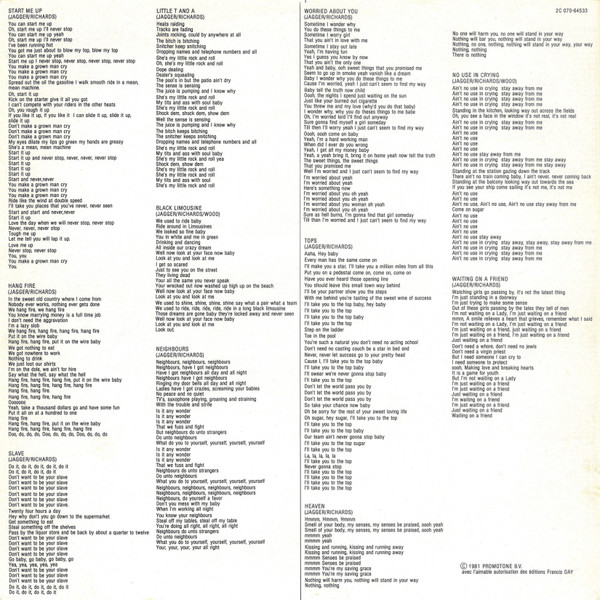 The Rolling Stones - Tattoo You | Rolling Stones Records (2C 070-64533) - 5