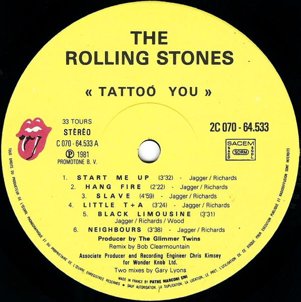 The Rolling Stones - Tattoo You | Rolling Stones Records (2C 070-64533) - 3
