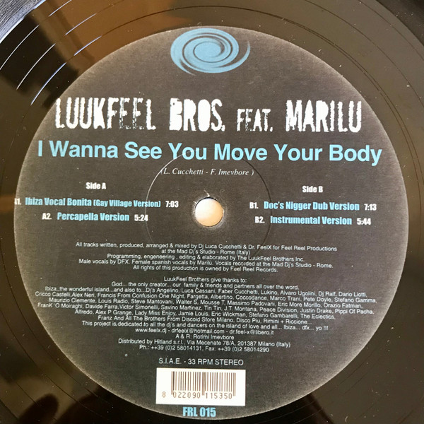 Luukfeel Bros. Feat. Marilu - I Wanna See You Move Your Body | Feel Reel Recordings (FRL 015) - main Luukfeel Bros. Feat. Marilu - I Wanna See You Move Your Body | Feel Reel Recordings (FRL 015) - main
