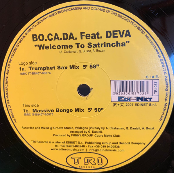 BO.CA.DA. Feat. Deva - Welcome To Satrincha | Tri Records (TRI 037) - 3 BO.CA.DA. Feat. Deva - Welcome To Satrincha | Tri Records (TRI 037) - 3