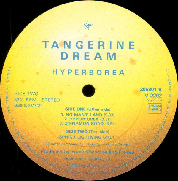 Tangerine Dream - Hyperborea | Virgin (205 801) - 4