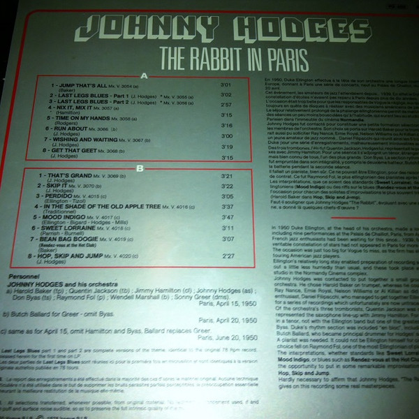 Johnny Hodges - The Rabbit In Paris | Jazz Legacy (9) - 2