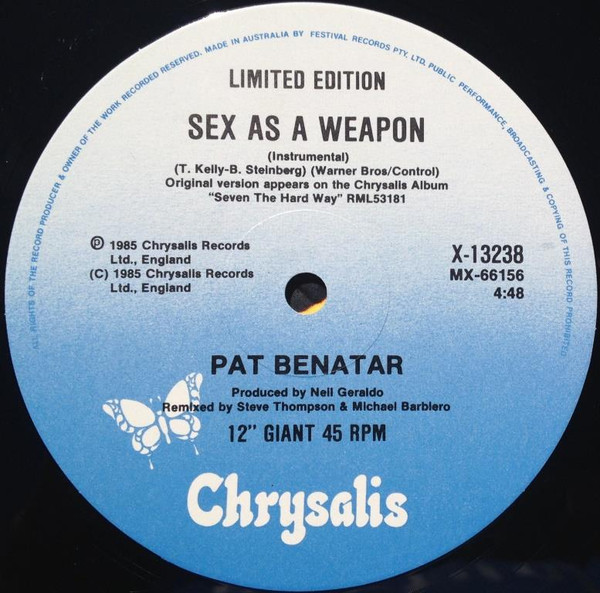 Pat Benatar - Sex As A Weapon | Chrysalis (X 13238) - 4 Pat Benatar - Sex As A Weapon | Chrysalis (X 13238) - 4