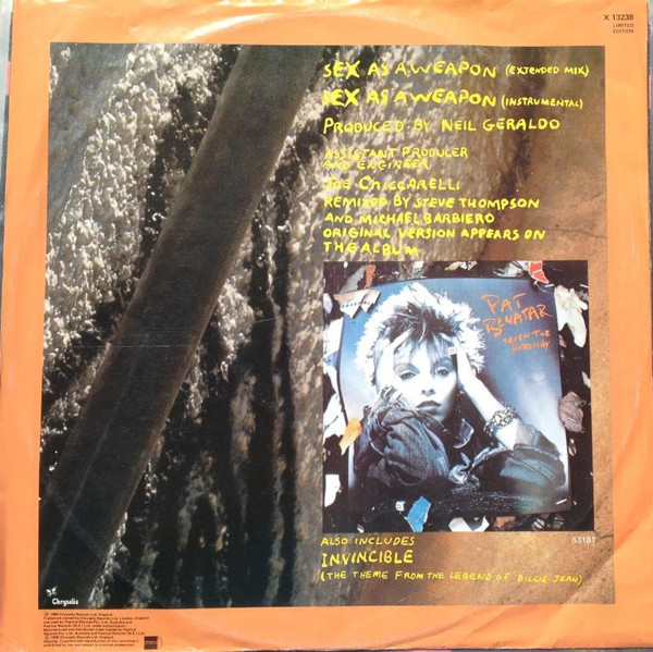 Pat Benatar - Sex As A Weapon | Chrysalis (X 13238) - 2 Pat Benatar - Sex As A Weapon | Chrysalis (X 13238) - 2