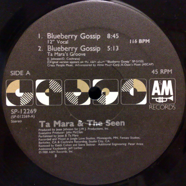 Ta Mara & The Seen - Blueberry Gossip | A&M Records (SP-12269) - main Ta Mara & The Seen - Blueberry Gossip | A&M Records (SP-12269) - main