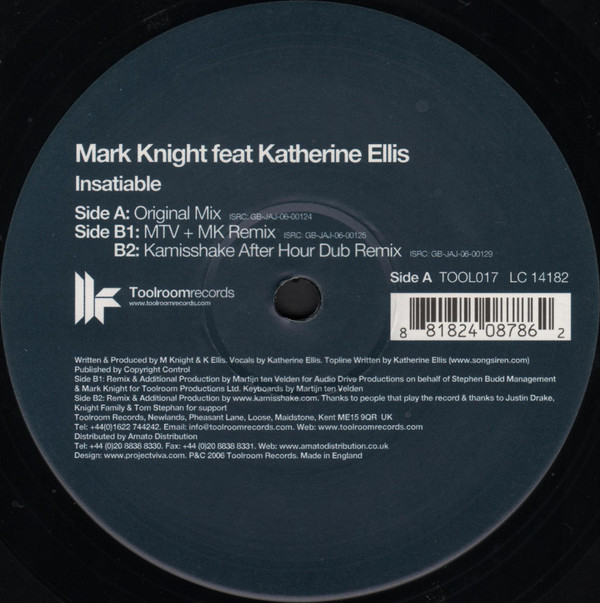 Mark Knight Feat Katherine Ellis - Insatiable | Toolroom Records (TOOL017) - 3 Mark Knight Feat Katherine Ellis - Insatiable | Toolroom Records (TOOL017) - 3