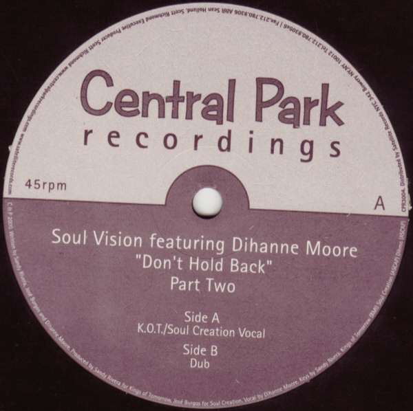 Soul Vision - Don't Hold Back (Part Two) | Central Park Recordings (CPR3004) - 2 Soul Vision - Don't Hold Back (Part Two) | Central Park Recordings (CPR3004) - 2
