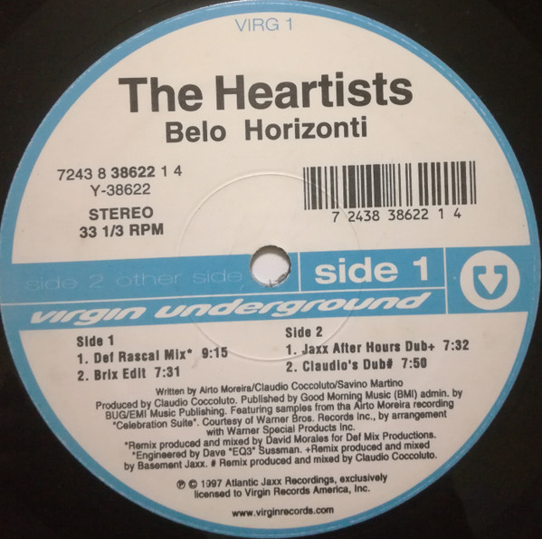 The Heartists - Belo Horizonti | Virgin Underground (7243 8 38622 1 4)