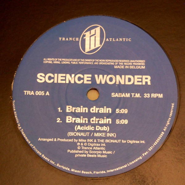 Science Wonder - Brain Drain | Trance Atlantic (TRA 005)