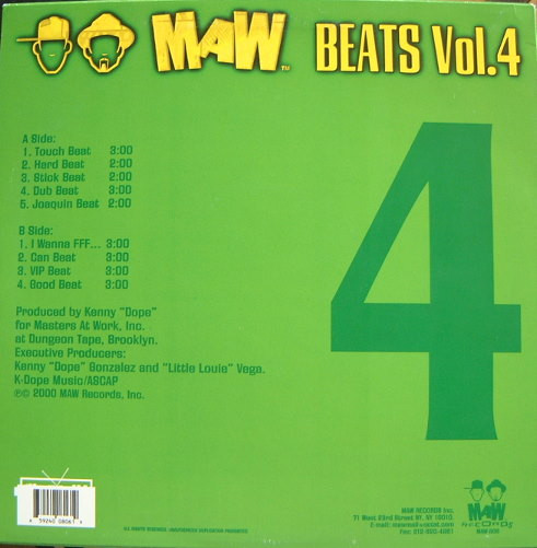 Masters At Work - Beats Vol. 4 | MAW Records (MAW-806) - 2