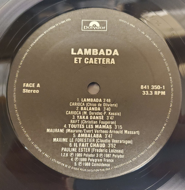 Various - Lambada Et Caetera | Polydor (841 350-1) - 3