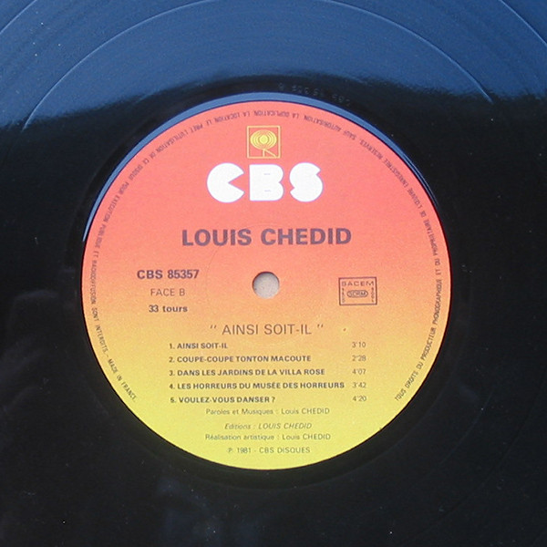 Louis Chedid - Ainsi Soit-il | CBS (CBS 85357) - 6 Louis Chedid - Ainsi Soit-il | CBS (CBS 85357) - 6