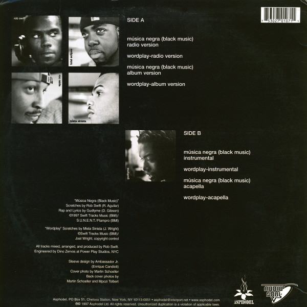 The X-Men - Música Negra (Black Music) / Wordplay E.P. | Asphodel (Asphodel 0107) - 2