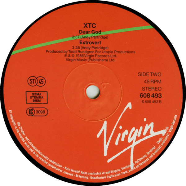 XTC - Grass | Virgin (608 493) - 4